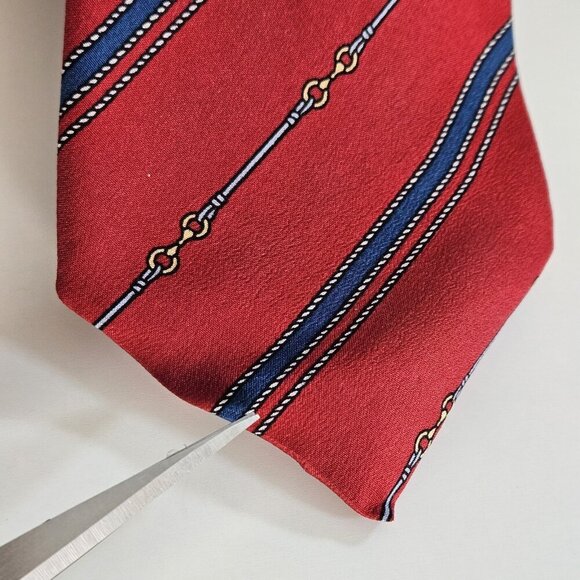 Equestrian Themed Silk Tie Lot of 2 Angeli CarIo Colorado Italy AOP W4 L57.5 - Picture 10 of 16